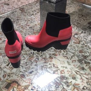 Red hunter booties